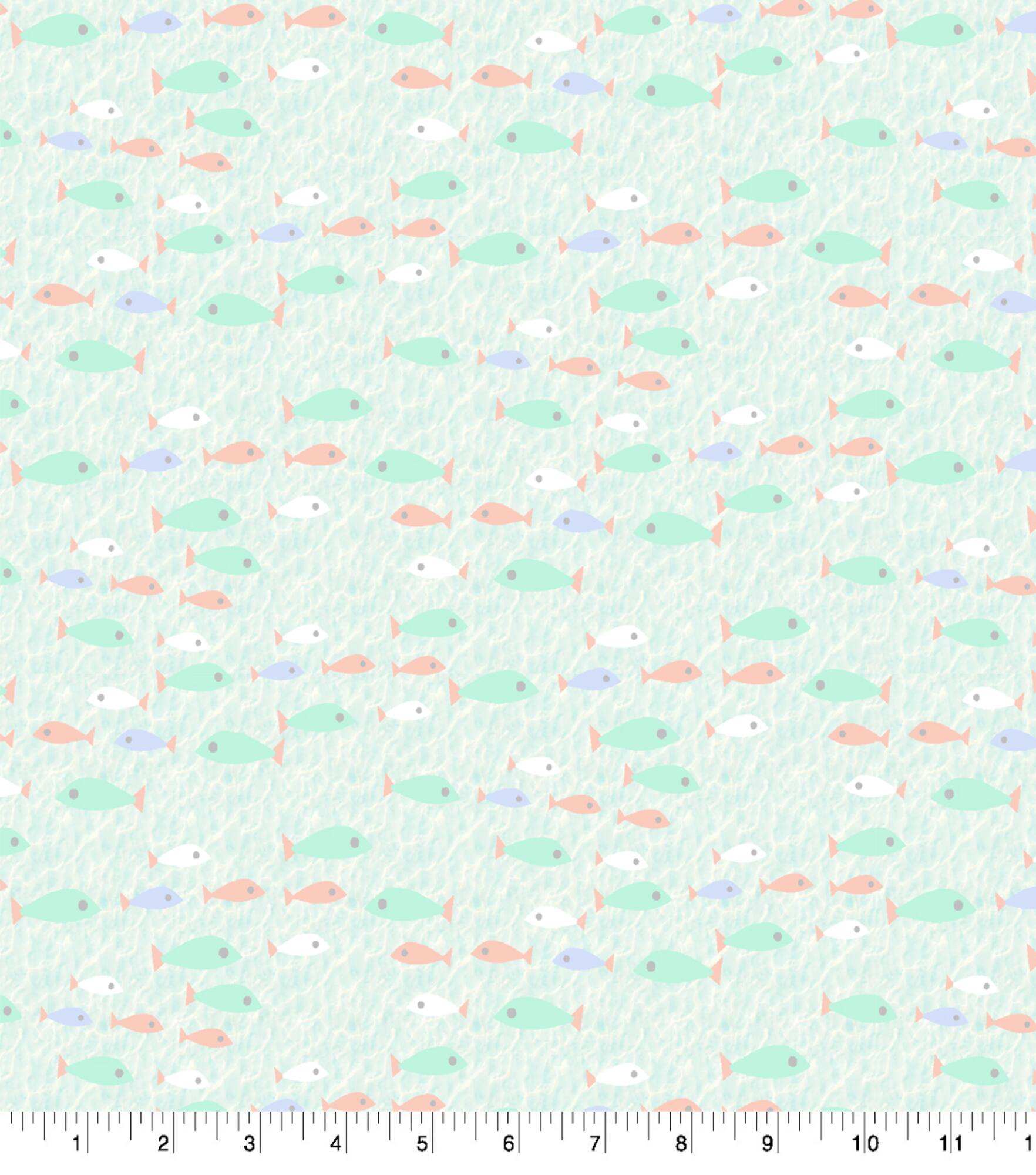 Springs Creative Mermaid Fun Fishy Cotton Fabric